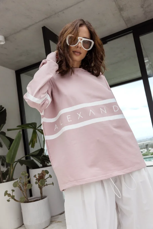 BRONX Long Sleeve Top Smokey Plum Soft Cotton Hoodie