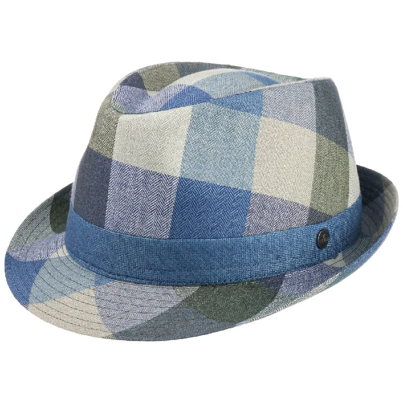 Payato Checks Trilby Linen Hat by Lierys