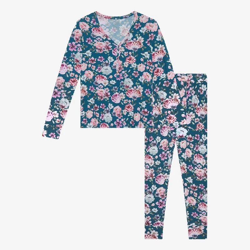 Posh Peanut Women's Long Sleeve Loungewear Pajama Set in Keisha Best pajama sets for elderly women