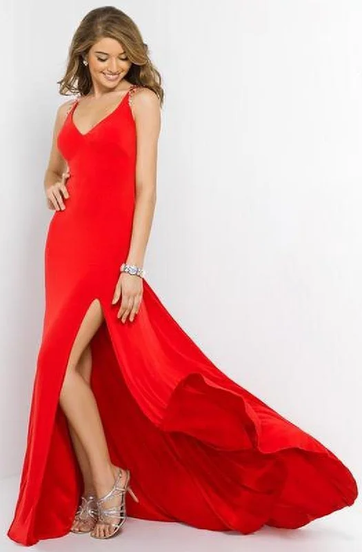 Blush by Alexia Designs - X220SC Jeweled Strap High Slit Dress Beach unclassified dresses