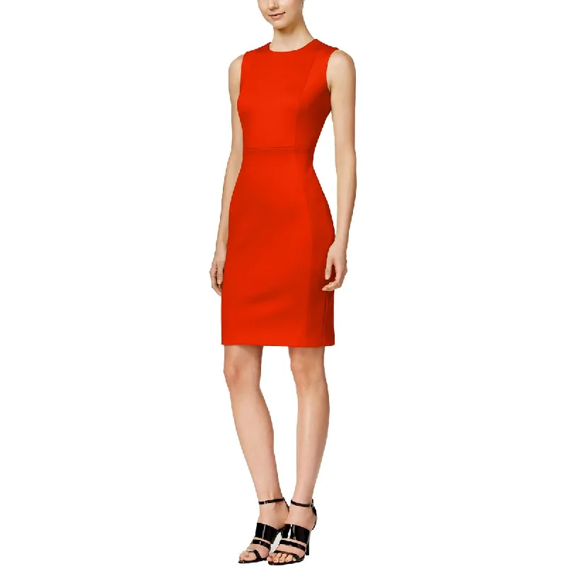 Calvin Klein Womens Metallic Knee-Length Sheath Dress Polka dot unclassified dresses