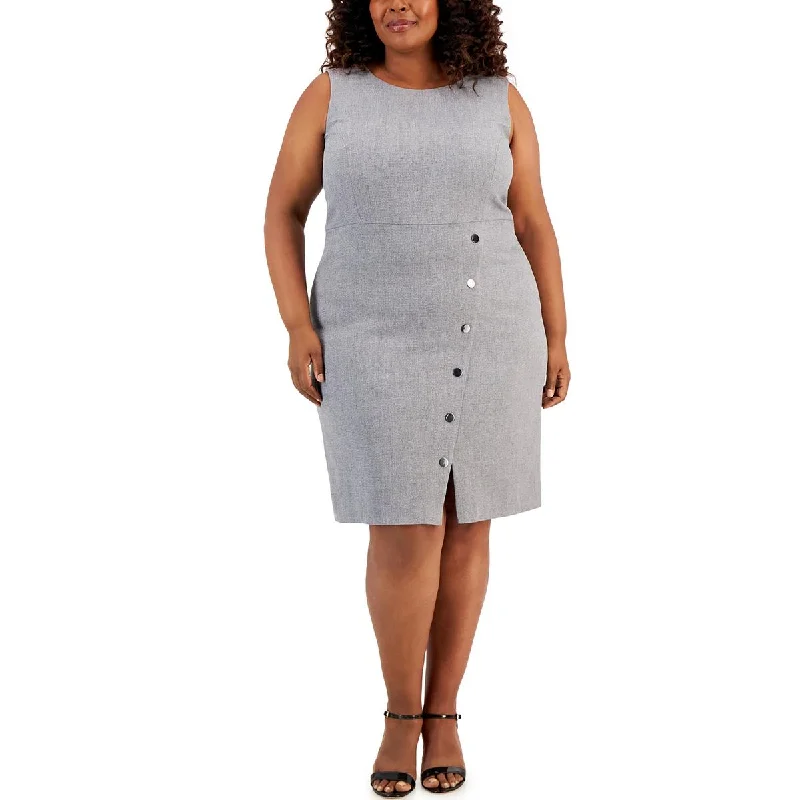 Kasper Womens Plus Embellished Knee Length Sheath Dress Street style unclassified dresses