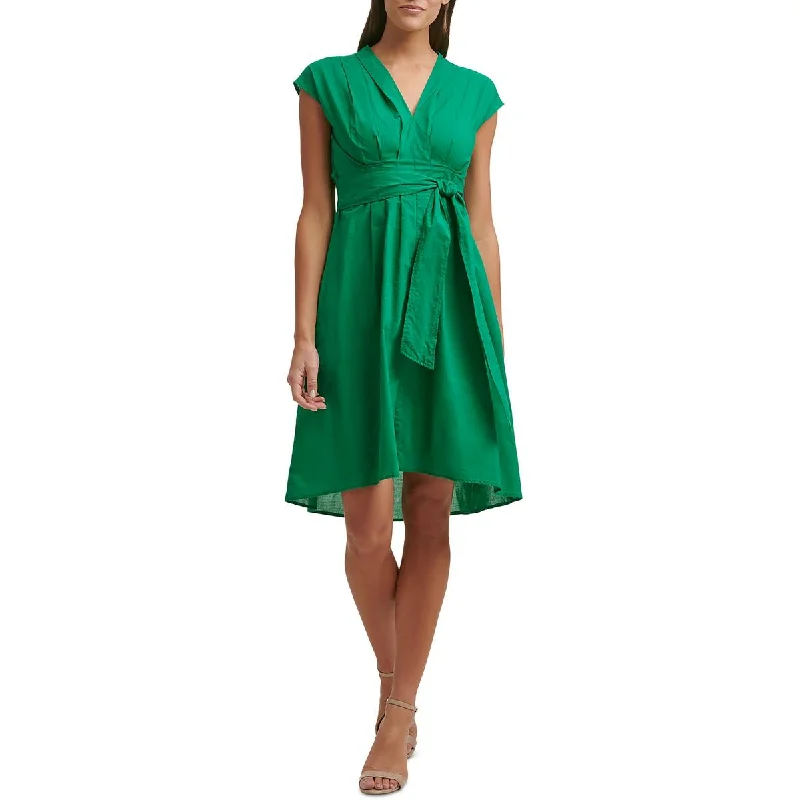 Kensie Womens Plus Tie Waist V-Neck Wrap Dress Stylish unclassified dresses