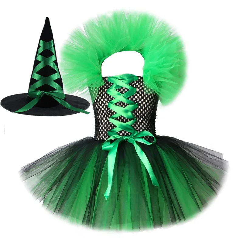 Kids Halloween Witch Dresses for Girls Christmas Tutu Dress with Witch Hat Costume for Children New Year Clothes Girl 1-12 Years Sleeveless unclassified dresses Kids Halloween Witch Dresses for Girls Christmas Tutu Dress with Witch Hat Costume for Children New Year Clothes Girl 1-12 Years Sleeveless unclassified dresses