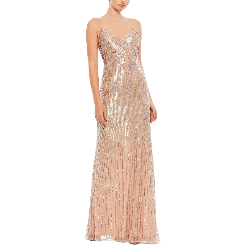 Mac Duggal Womens Embellished Formal Evening Dress Sequin unclassified dresses