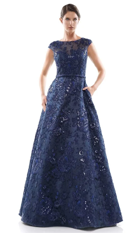 Marsoni By Colors - MV1012 Cap Sleeve Volumized A-line Gown Office unclassified dresses Marsoni By Colors - MV1012 Cap Sleeve Volumized A-line Gown Office unclassified dresses