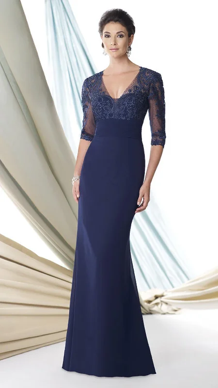 Mon Cheri - 114907SC Sheer Quarter Sleeve Beaded Empire Sheath Dress Trendy new unclassified dresses Mon Cheri - 114907SC Sheer Quarter Sleeve Beaded Empire Sheath Dress Trendy new unclassified dresses
