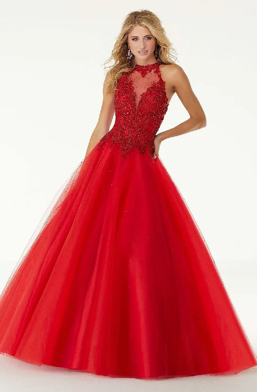 Mori Lee - Halter Illusion Embellished A-Line Dress 45091SC Sexy unclassified dresses Mori Lee - Halter Illusion Embellished A-Line Dress 45091SC Sexy unclassified dresses