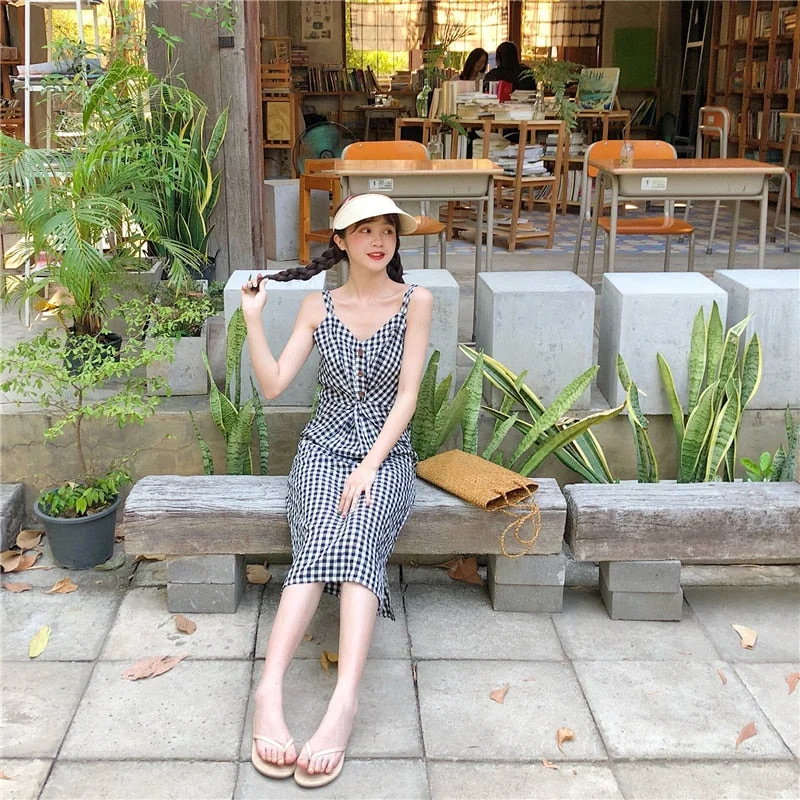 Women's Kawaii Lovely Dresses Ins Chic Vintage Plaid Strap Dress Female Sweet Harajuku Punk Clothes For Women Summer Office Long sleeve unclassified dresses Women's Kawaii Lovely Dresses Ins Chic Vintage Plaid Strap Dress Female Sweet Harajuku Punk Clothes For Women Summer Office Long sleeve unclassified dresses