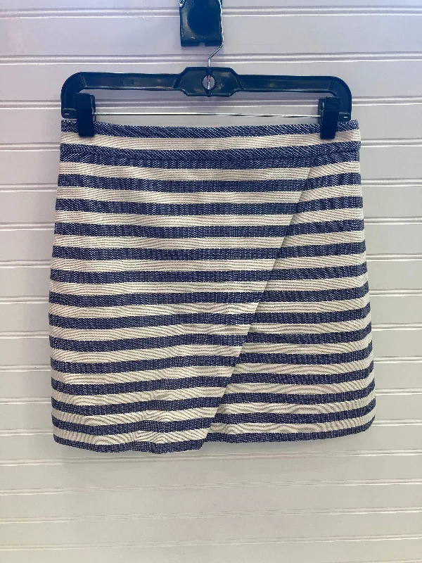 Blue & White Skirt Mini & Short J. Crew, Size 0 Colorful Mini Skirt