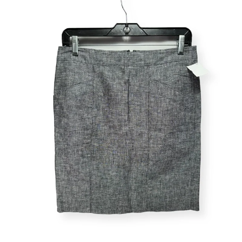 Linen Grey Skirt Mini & Short Ann Taylor, Size 4petite Mini Skirt Vibes