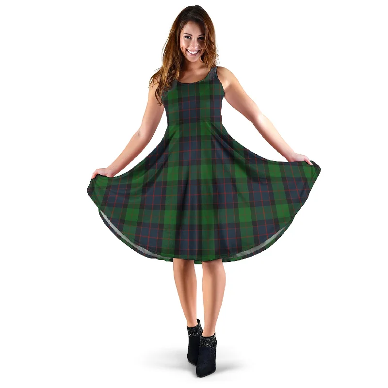 MacWilliam (McWilliam) Tartan Sleeveless Midi Womens Dress Elegant Midi Look
